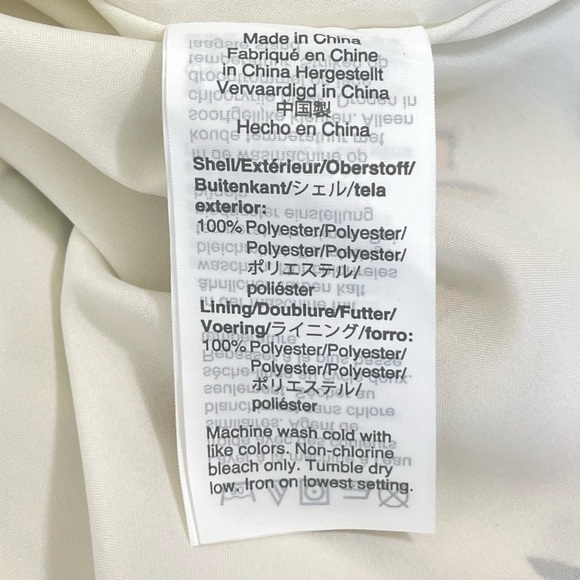 Madewell Tie Front Mini Dress Drifting Flowers Tossed Floral Antique Cream 12 - Picture 15 of 16